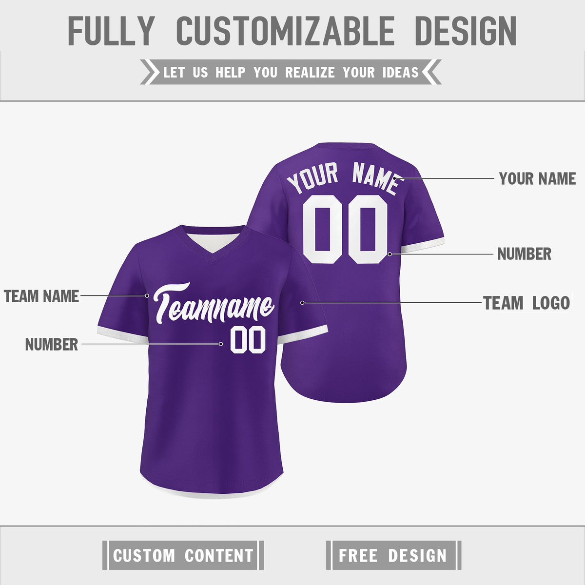 Custom Purple White Reversible Classic Style Breathable Baseball Jersey| KXKSHOP