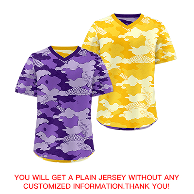 Custom Light Purple Yellow Cream Reversible Camo Lightweight Baseball Jersey| KXKSHOP