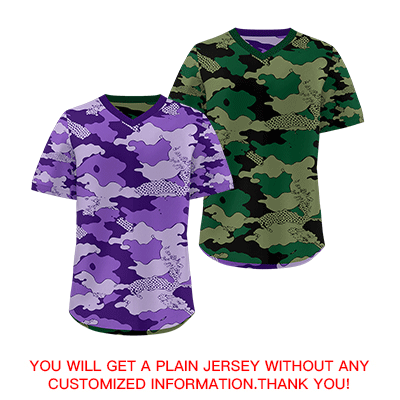 Custom Light Purple Dark Green Reversible Camo Lightweight Baseball Jersey| KXKSHOP