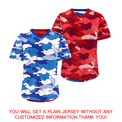 Custom Royal Royal Blue Red Reversible Camo Breathable Baseball Jersey| KXKSHOP
