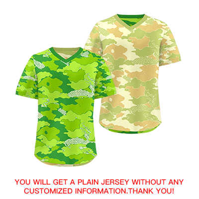 Custom Neon Green Cream Khaki Reversible Camo Breathable Baseball Jersey| KXKSHOP