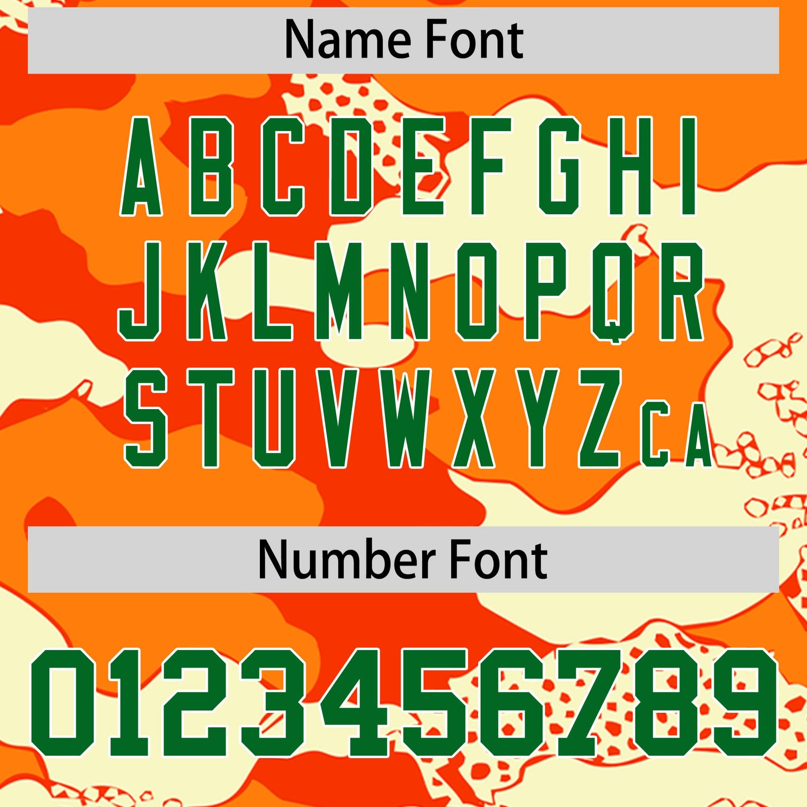 Custom Orange Dark Green Kelly Green Reversible Camo Stretch Fabric Baseball Jersey| KXKSHOP
