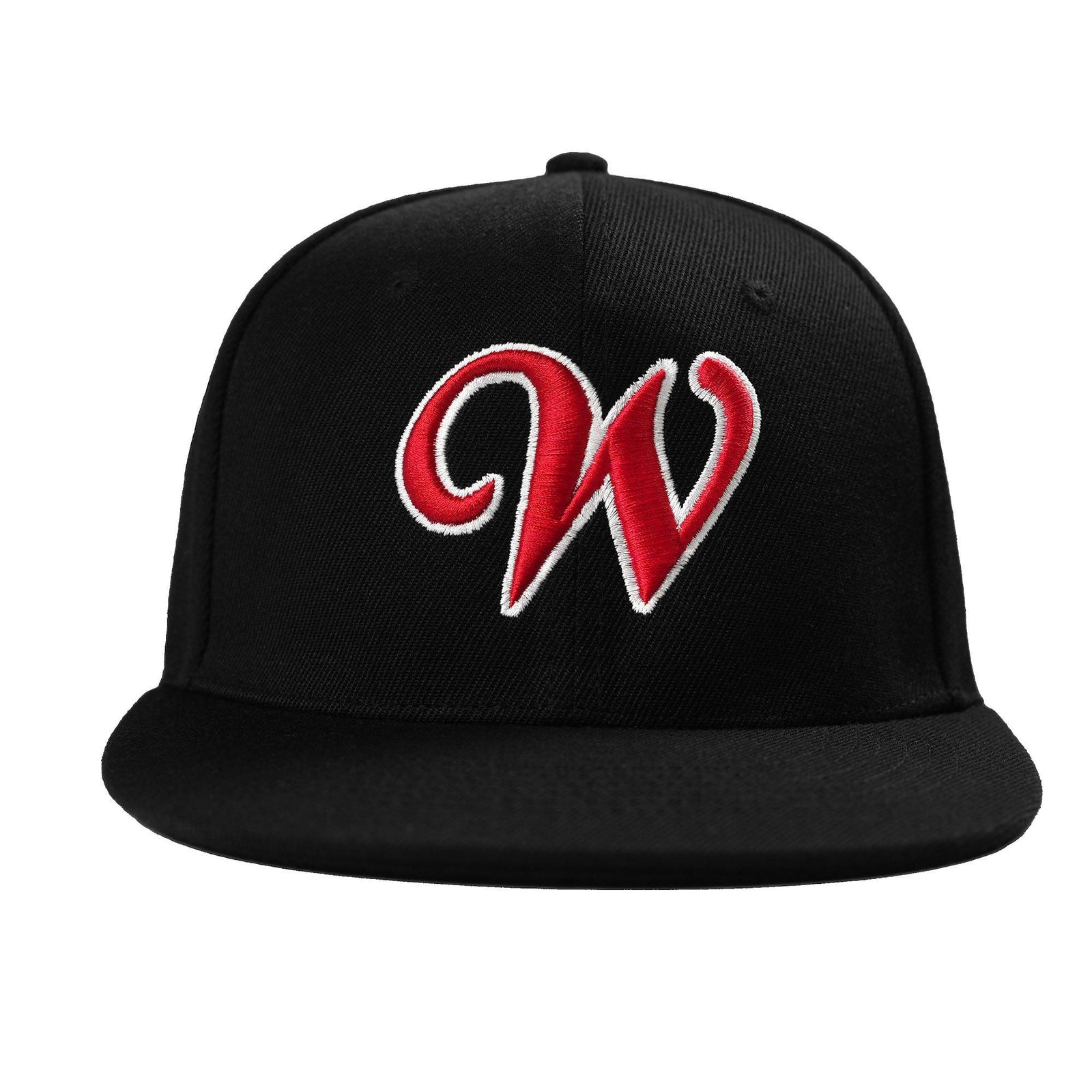 Custom White 3D Puff Embroidery Flat Embroidery Flat Eaves Sport Baseball Cap Design for Men/Women/Youth-Black1