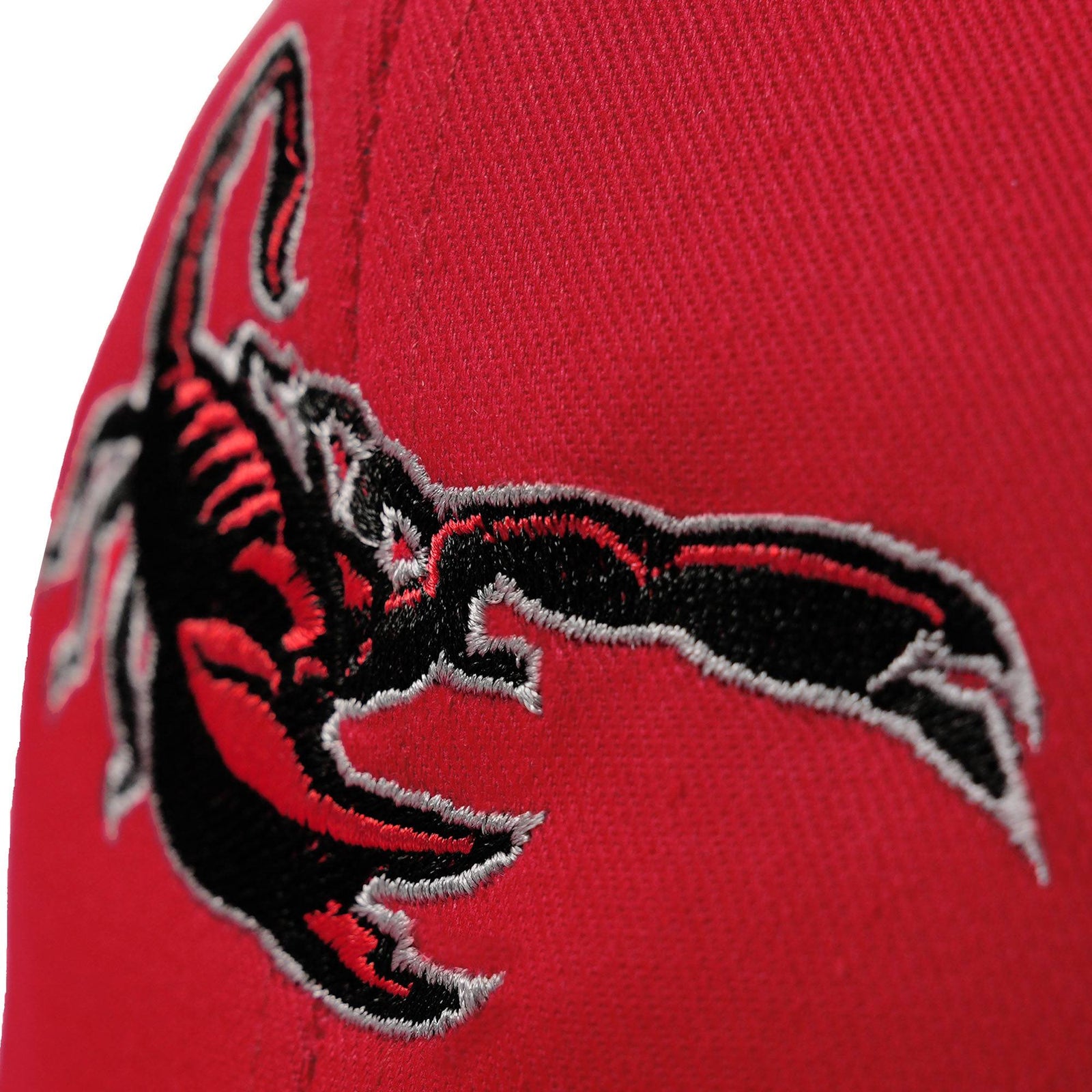 Custom White 3D Puff Embroidery Flat Embroidery Flat Eaves Sport Baseball Cap Design for Men/Women/Youth-Red