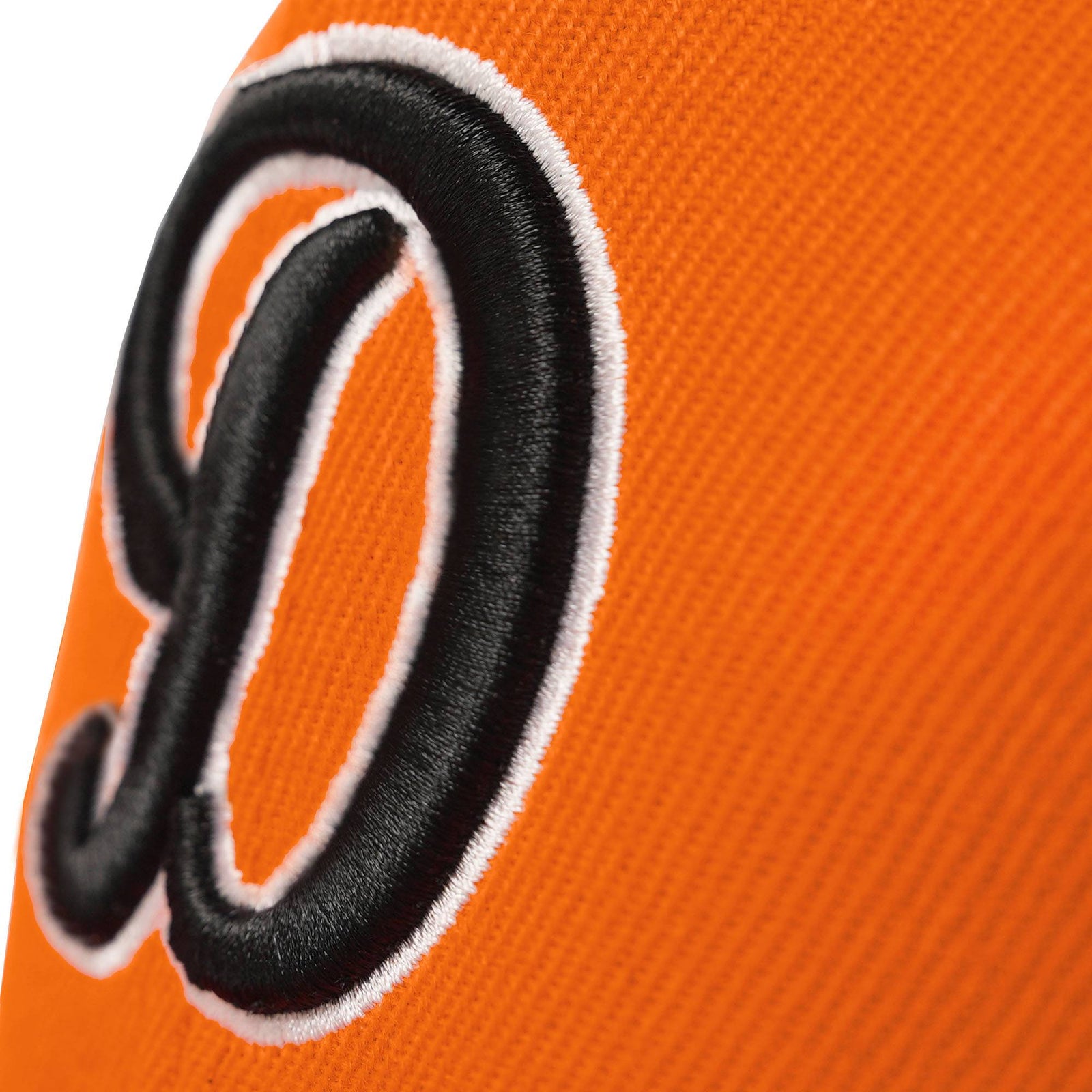 Custom White 3D Puff Embroidery Flat Embroidery Flat Eaves Sport Baseball Cap Design for Men/Women/Youth-Orange