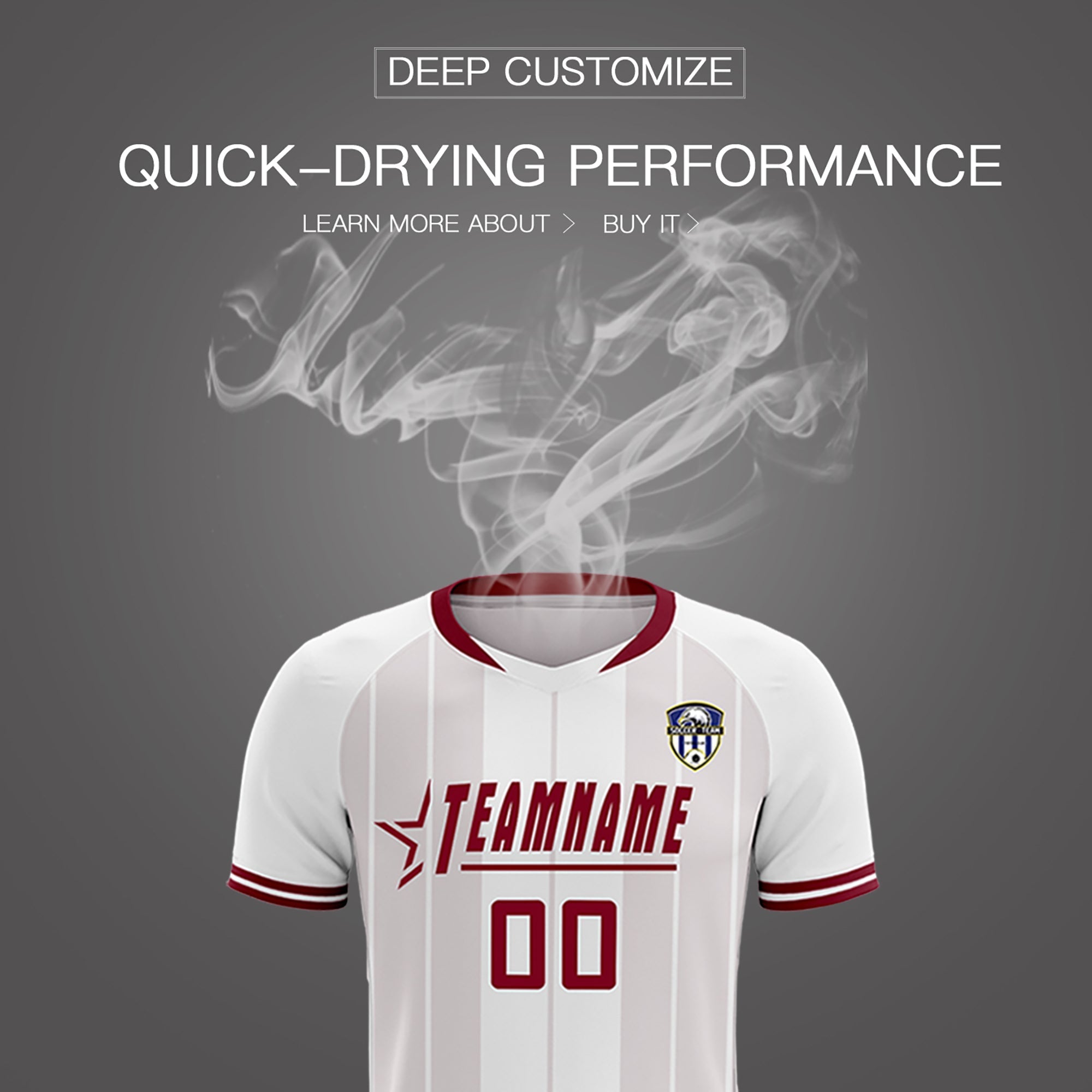 Custom White Classic Striped Personalized Soccer Tops/Sets Jersey