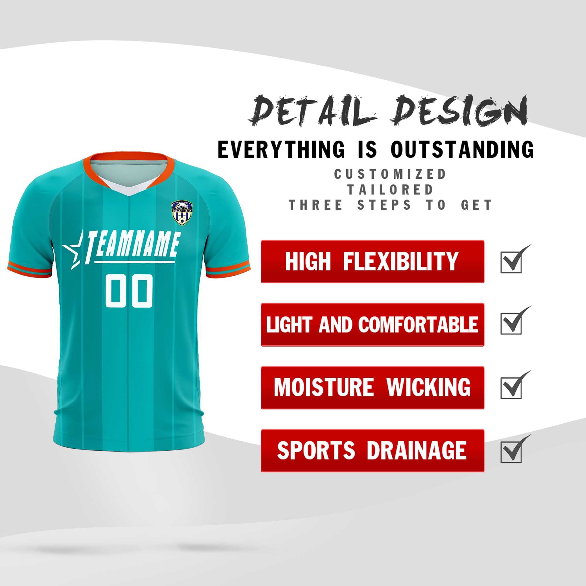 Custom Green Classic Striped Personalized Soccer Tops/Sets Jersey