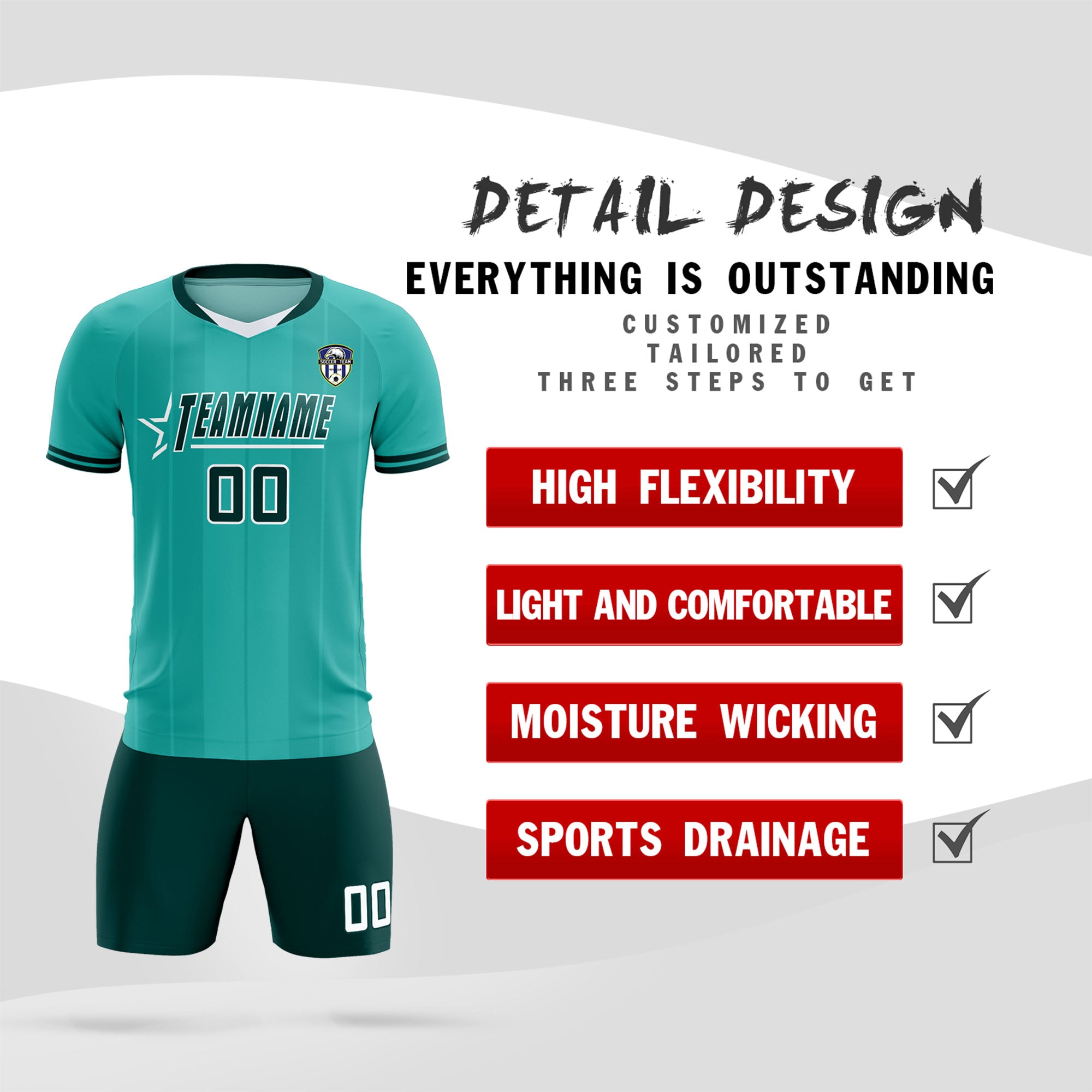 Custom Bright Green Classic Striped Personalized Soccer Tops/Sets Jersey