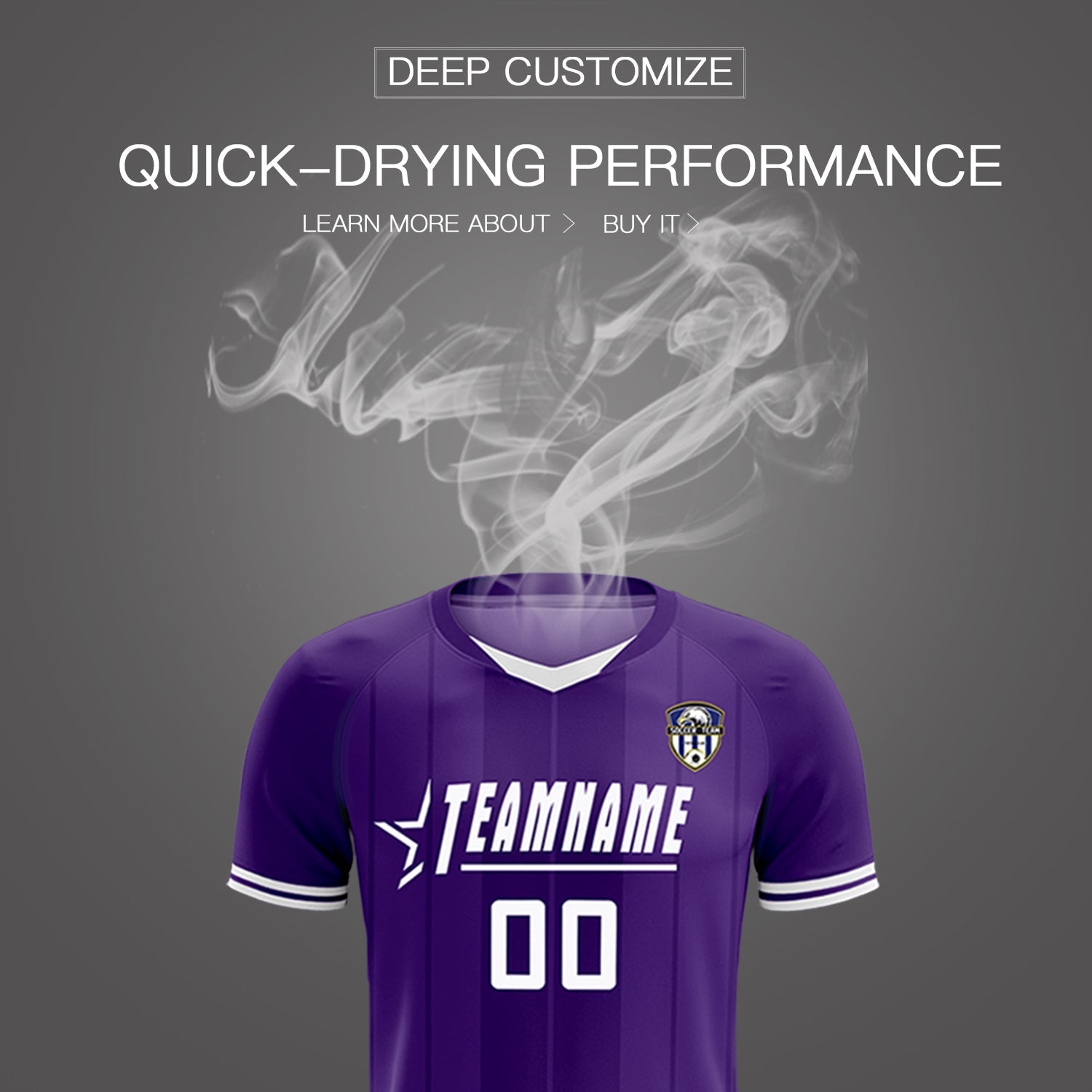 Custom Purple Classic Striped Personalized Soccer Tops/Sets Jersey