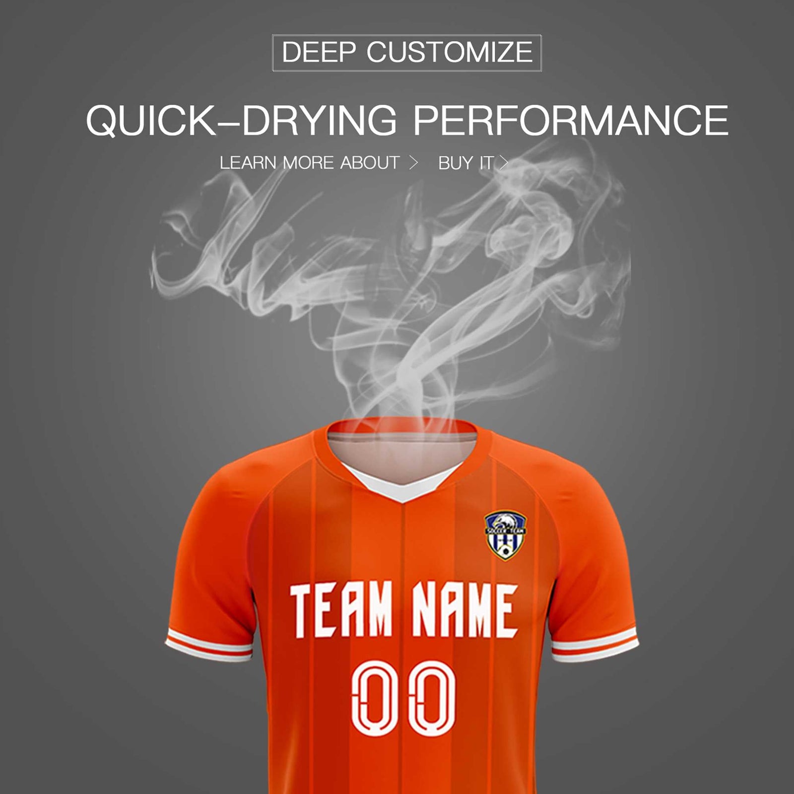 Custom Orange Classic Striped Personalized Soccer Tops/Sets Jersey