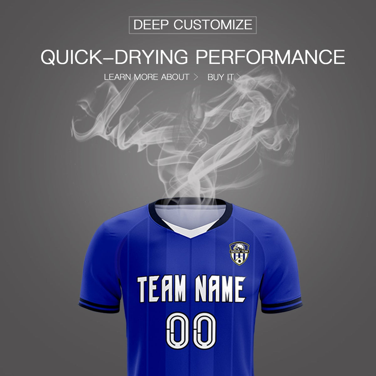 Custom Royal Classic Striped Personalized Soccer Tops/Sets Jersey