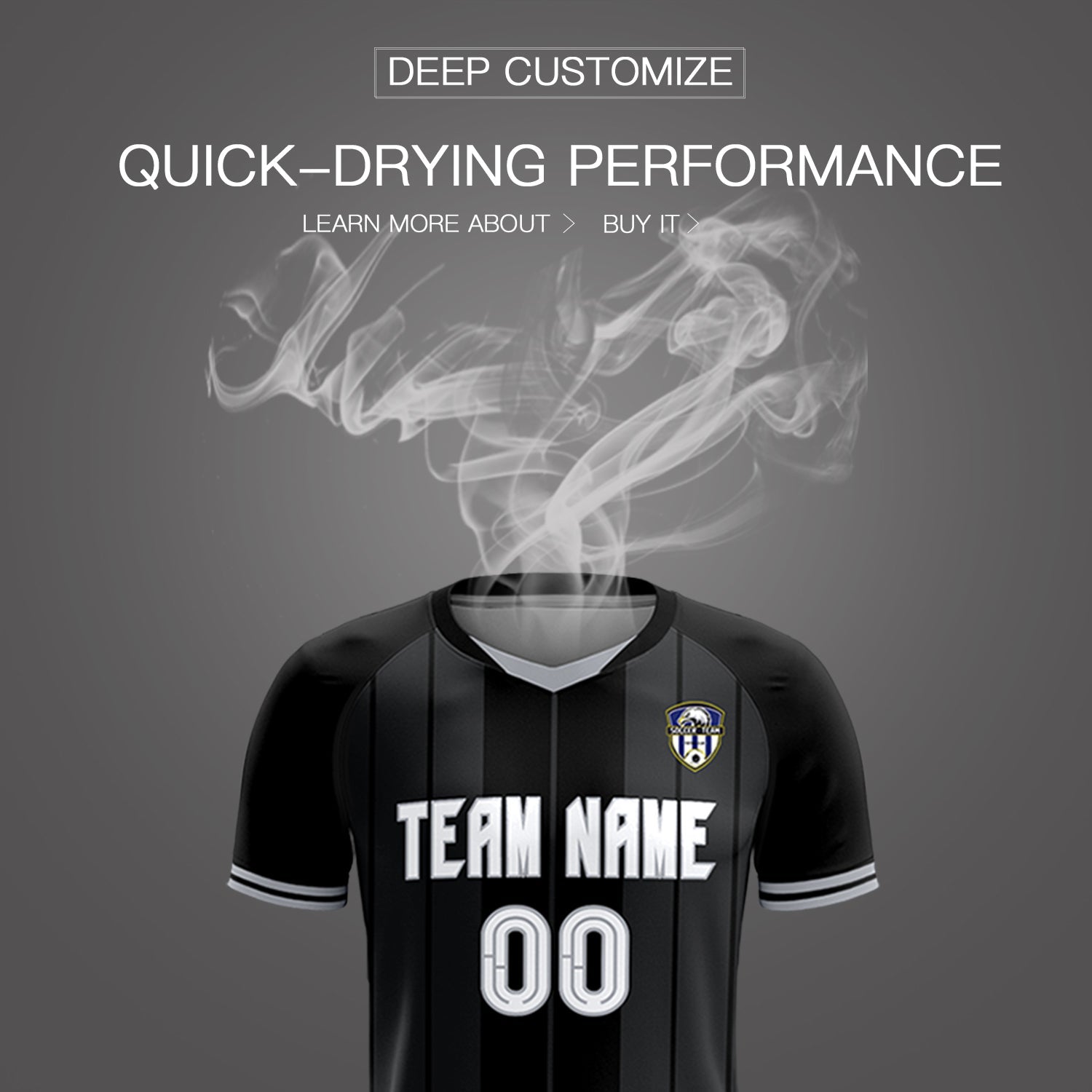 Custom Black Classic Striped Personalized Soccer Tops/Sets Jersey