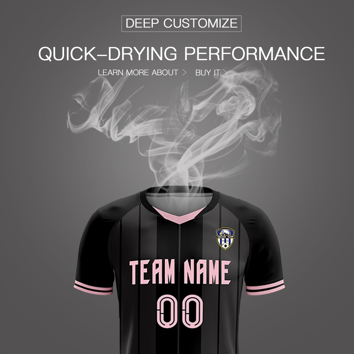 Custom Black Classic Striped Personalized Soccer Tops/Sets Jersey
