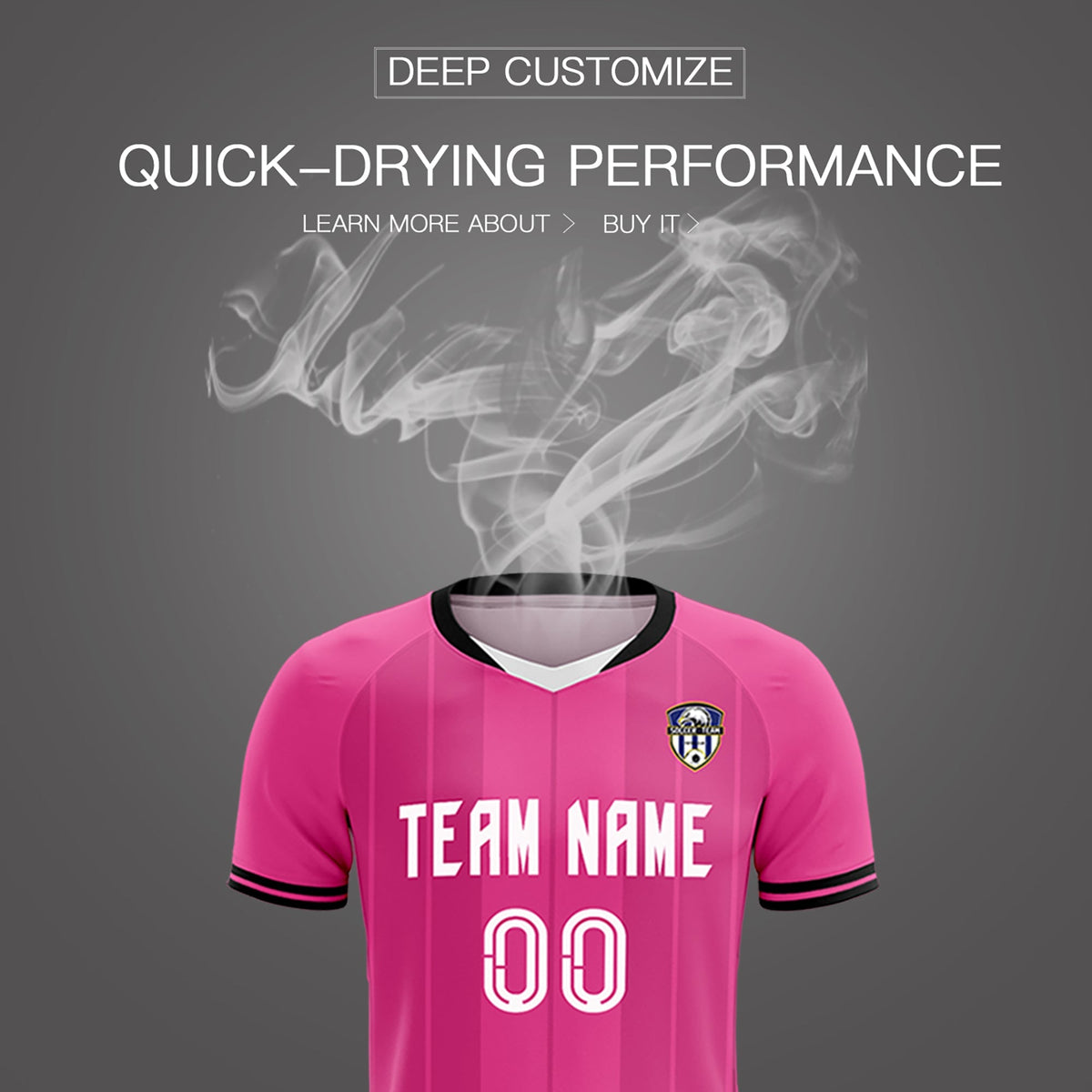 Custom Pink Classic Striped Personalized Soccer Tops/Sets Jersey