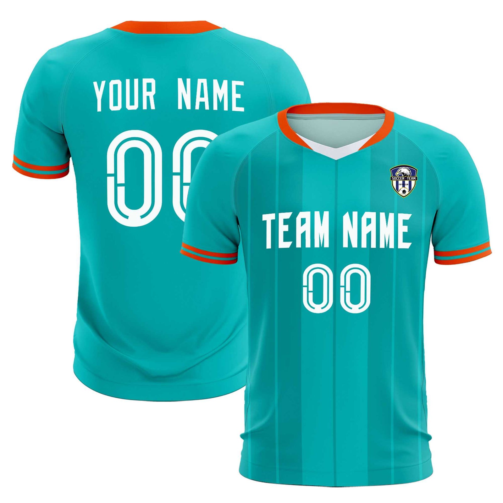 Custom Green Classic Striped Personalized Soccer Tops/Sets Jersey