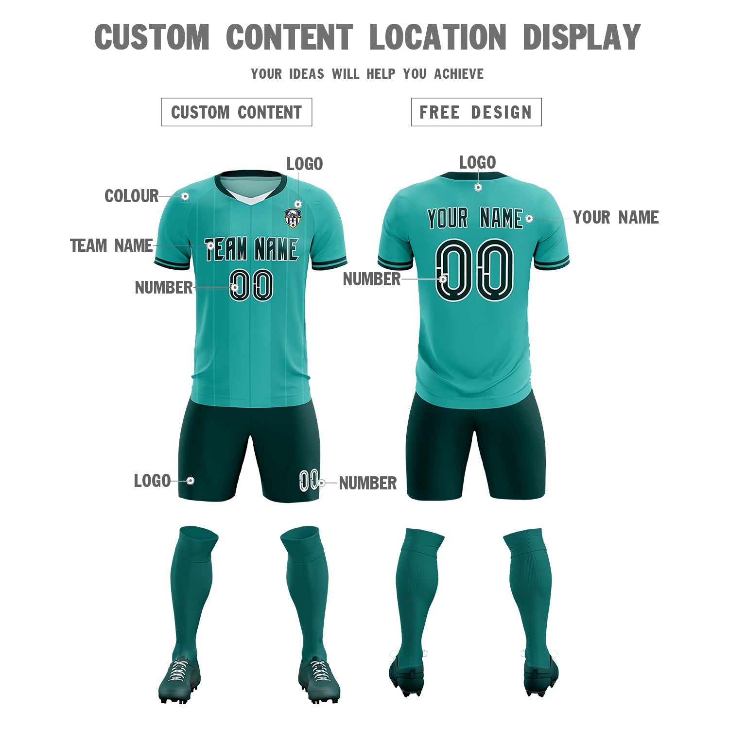 Custom Bright Green Classic Striped Personalized Soccer Tops/Sets Jersey