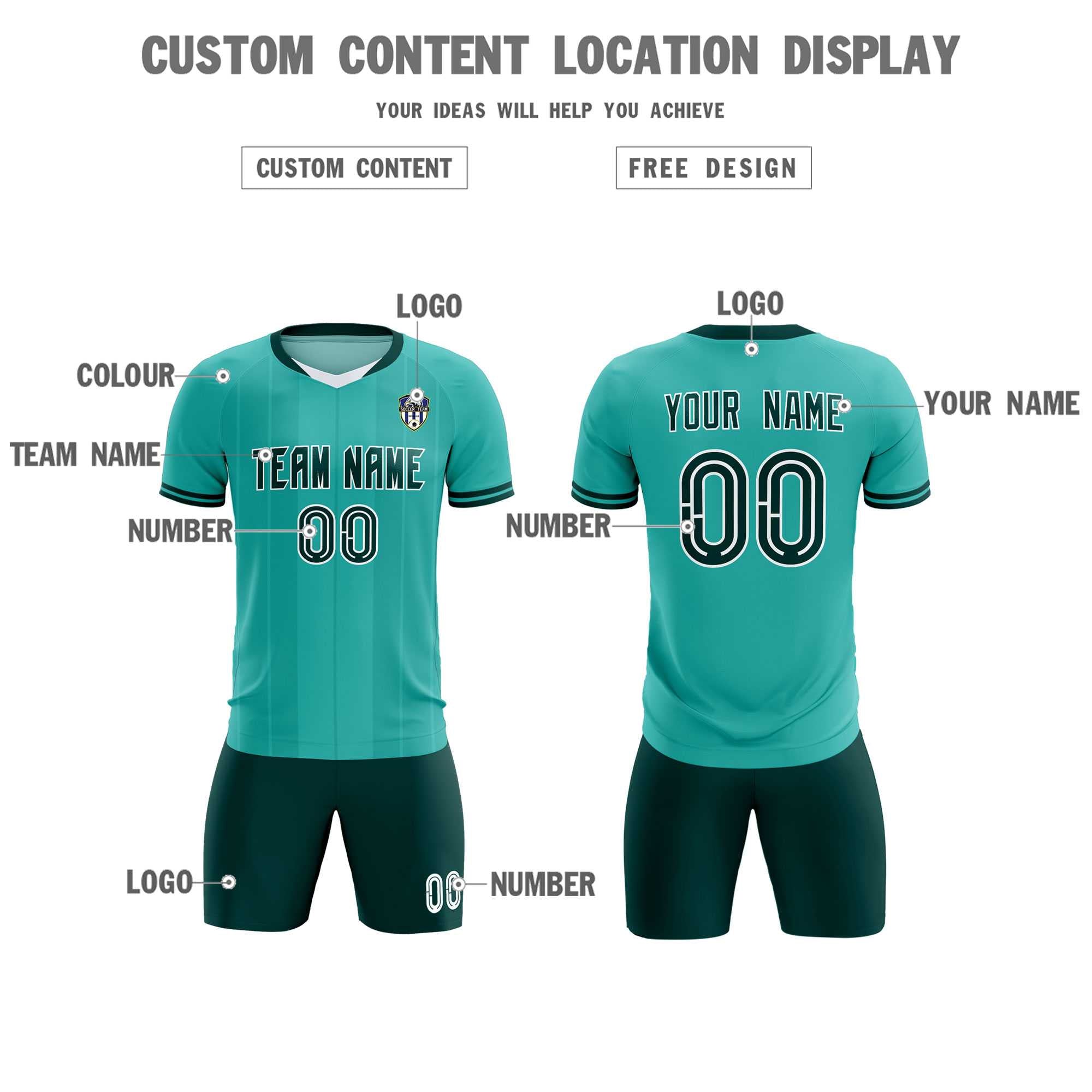 Custom Bright Green Classic Striped Personalized Soccer Tops/Sets Jersey
