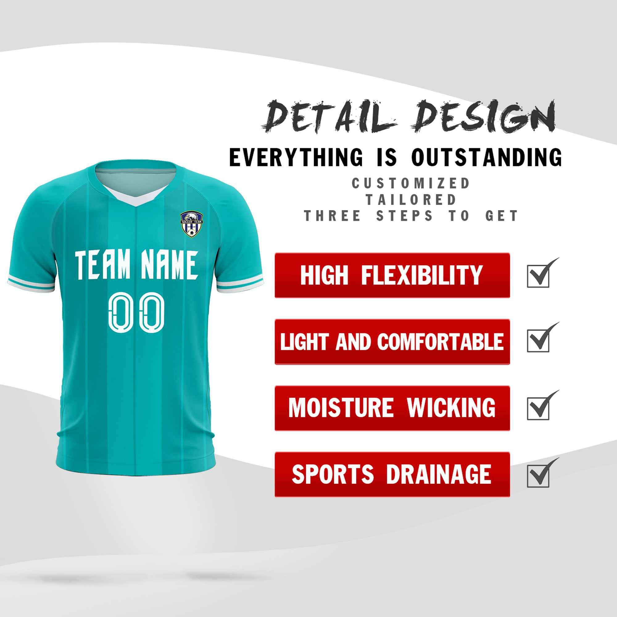 Custom Green Classic Striped Personalized Soccer Tops/Sets Jersey