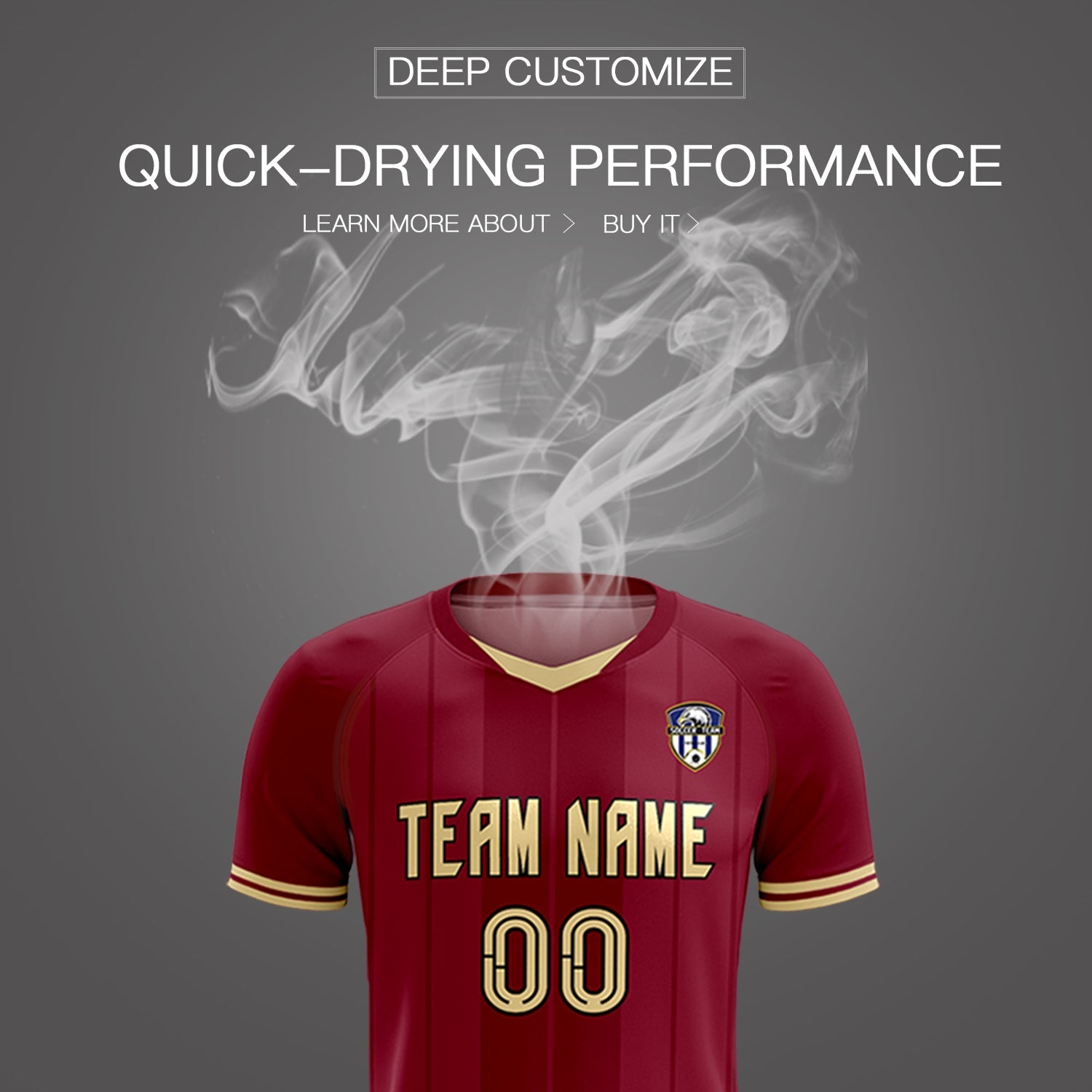 Custom Crimson Classic Striped Personalized Soccer Tops/Sets Jersey