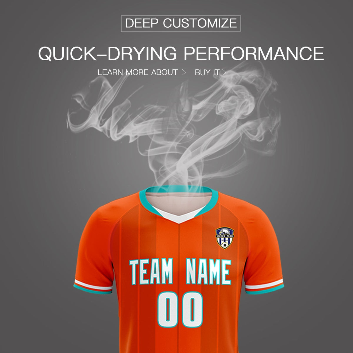 Custom Orange Classic Striped Personalized Soccer Tops/Sets Jersey