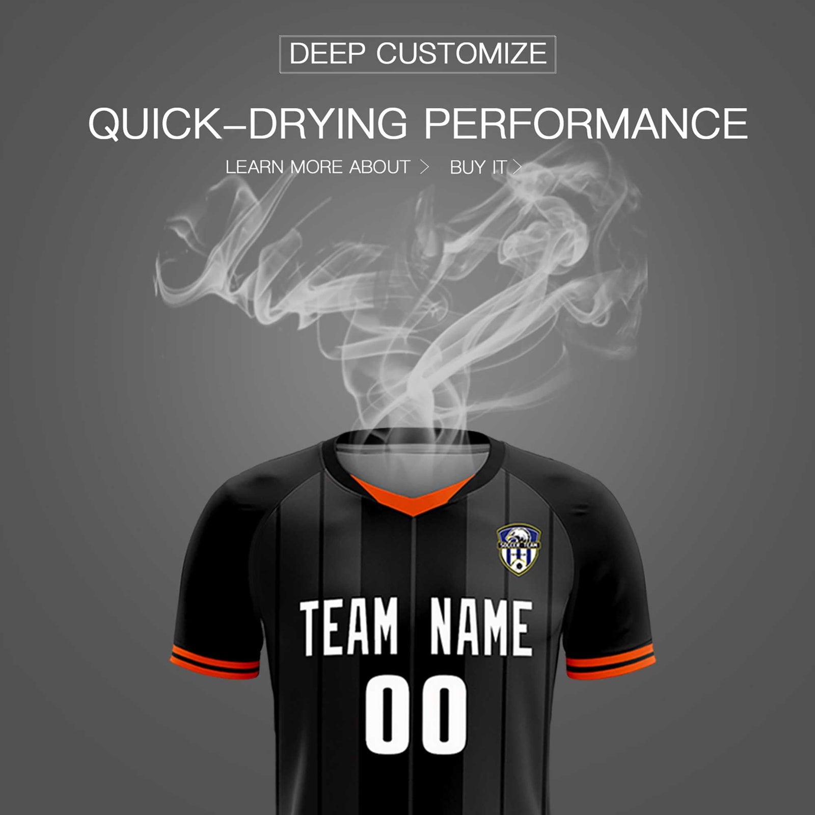 Custom Black Classic Striped Personalized Soccer Tops/Sets Jersey