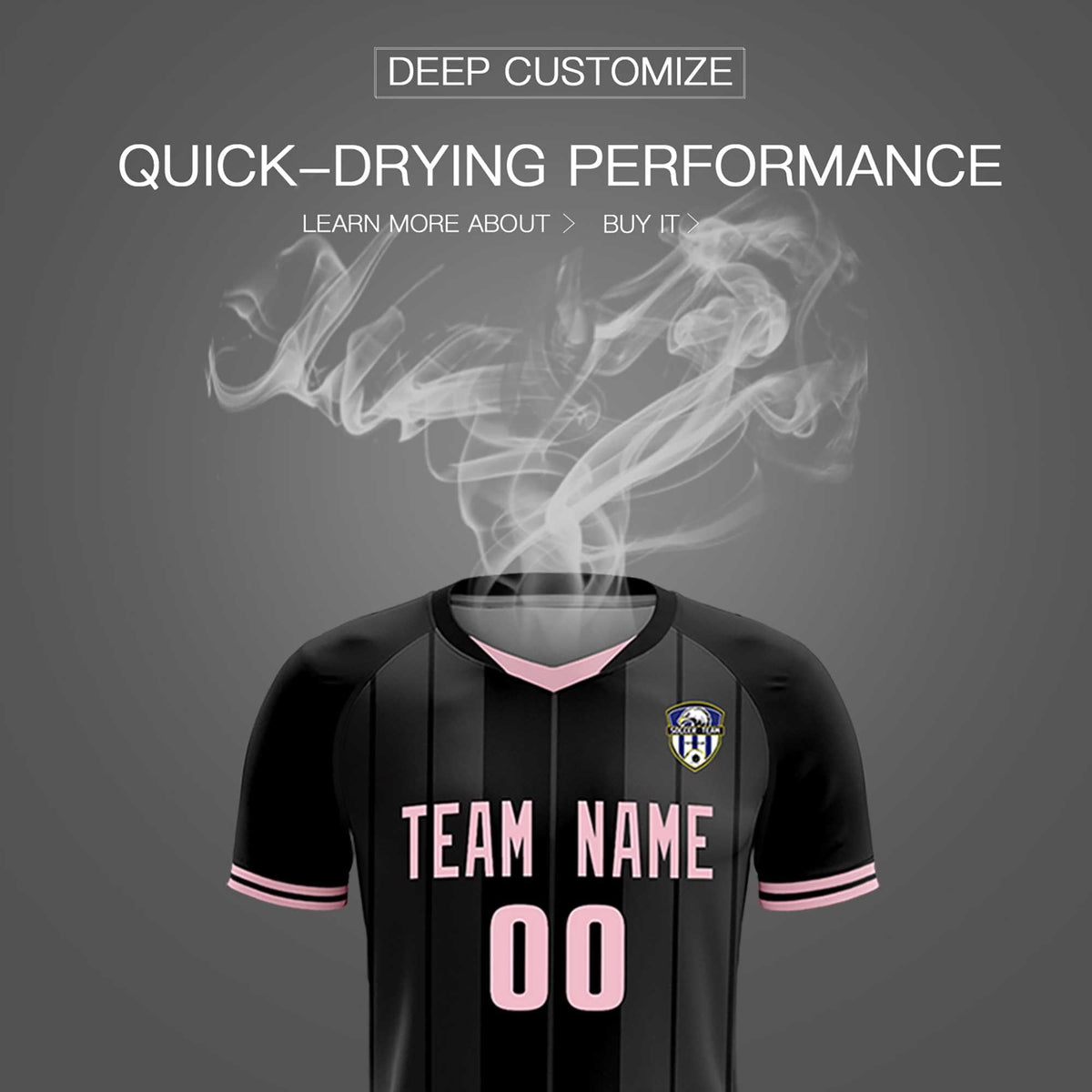 Custom Black Classic Striped Personalized Soccer Tops/Sets Jersey