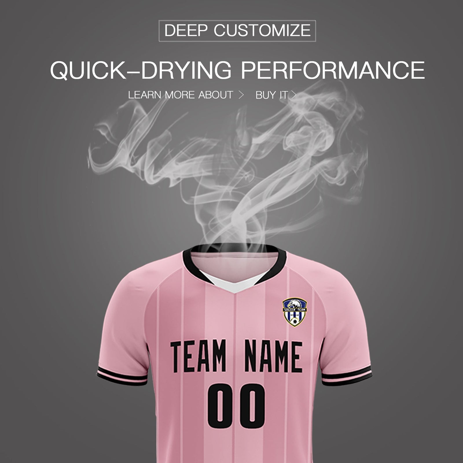 Custom Light Pink Classic Striped Personalized Soccer Tops/Sets Jersey