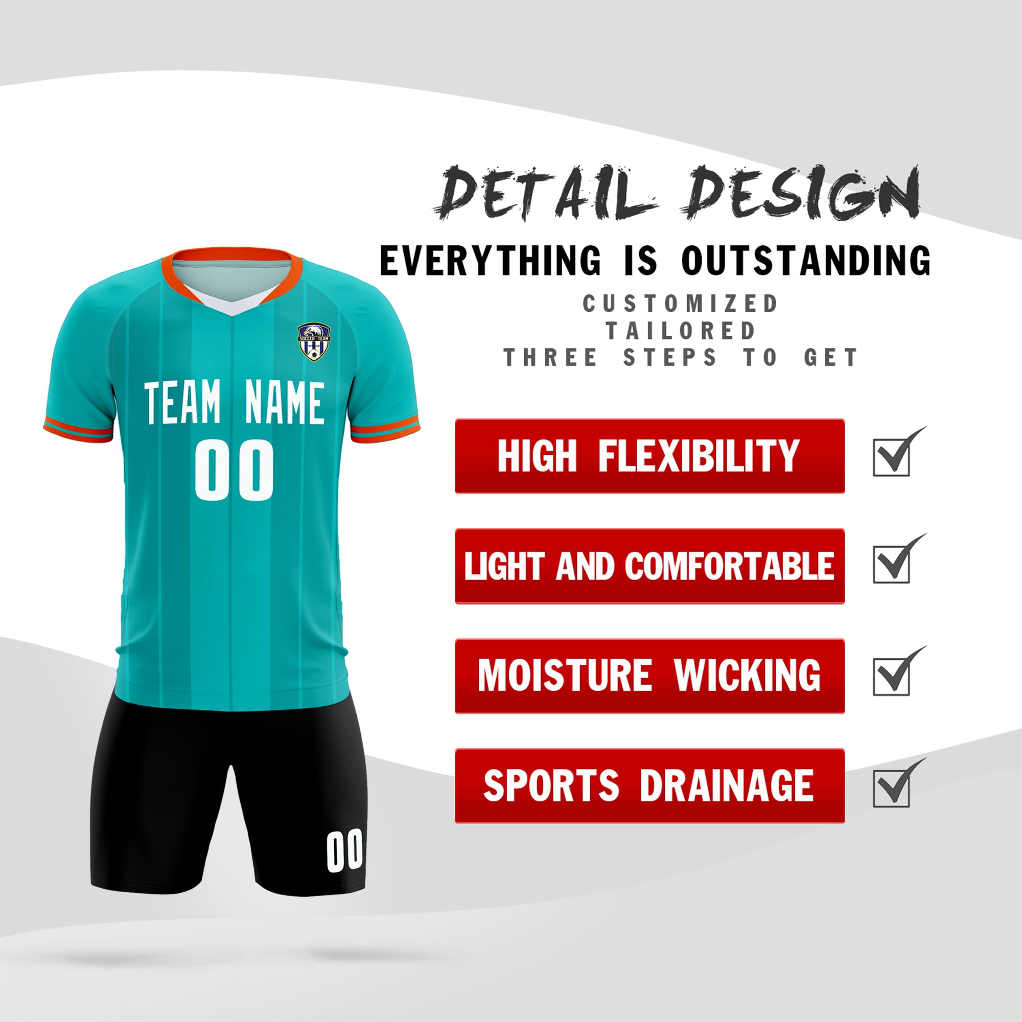 Custom Green Classic Striped Personalized Soccer Tops/Sets Jersey