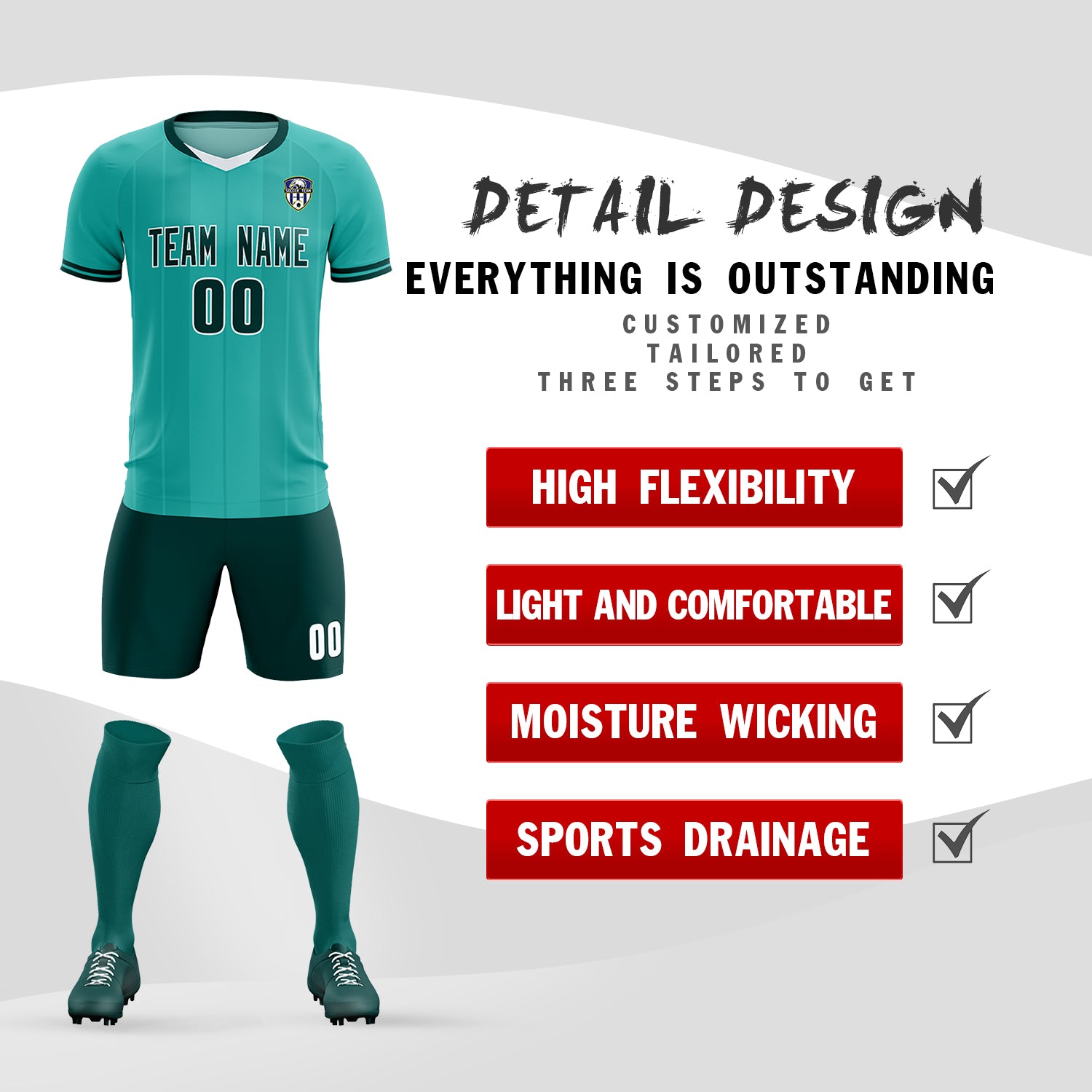 Custom Bright Green Classic Striped Personalized Soccer Tops/Sets Jersey