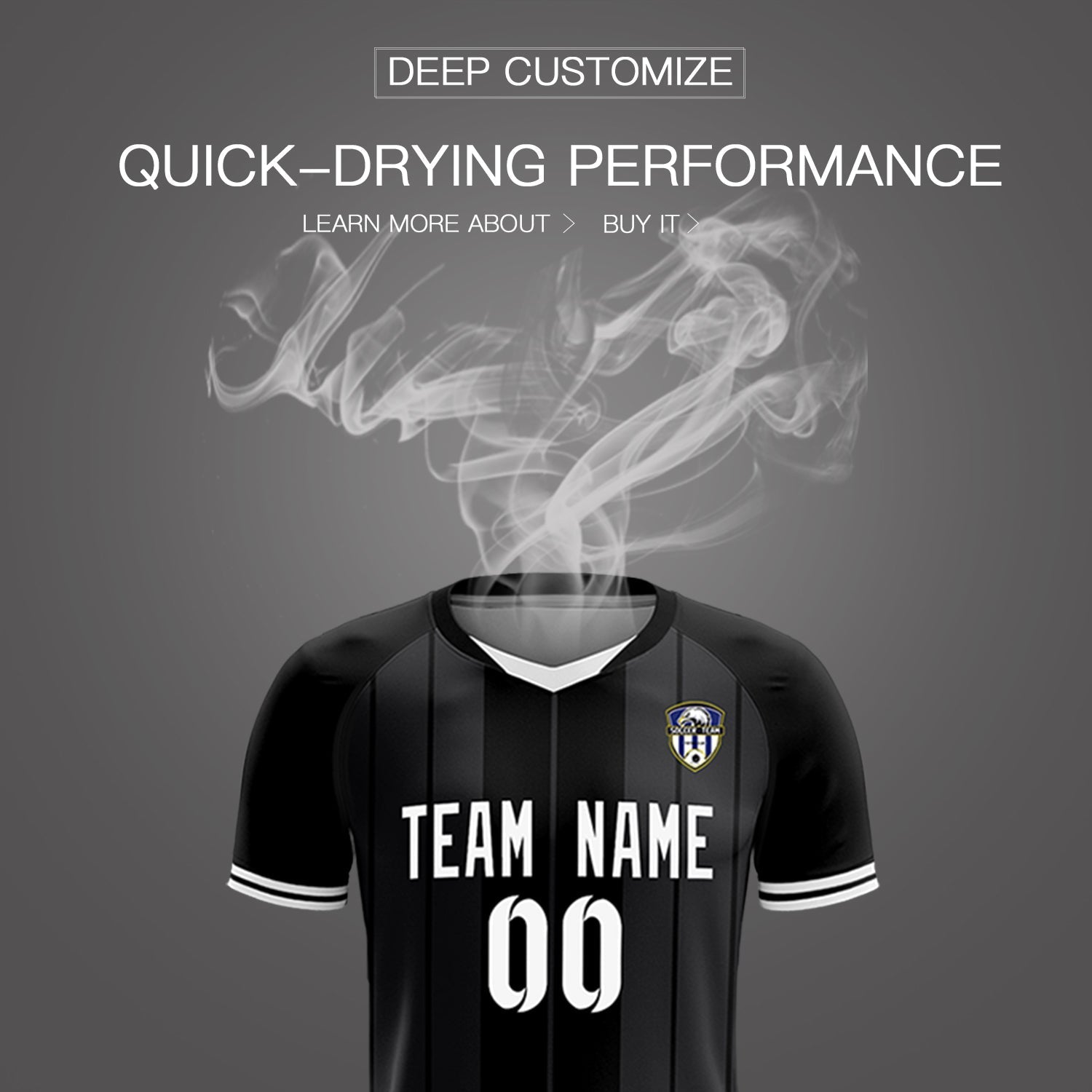 Custom Black Classic Striped Personalized Soccer Tops/Sets Jersey