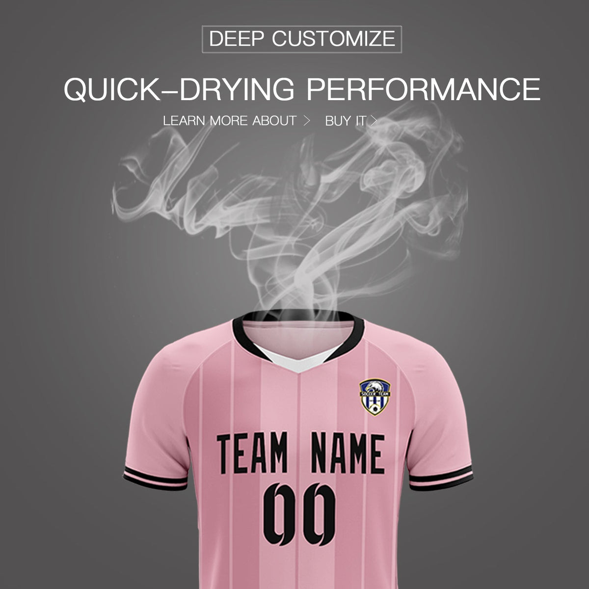 Custom Light Pink Classic Striped Personalized Soccer Tops/Sets Jersey
