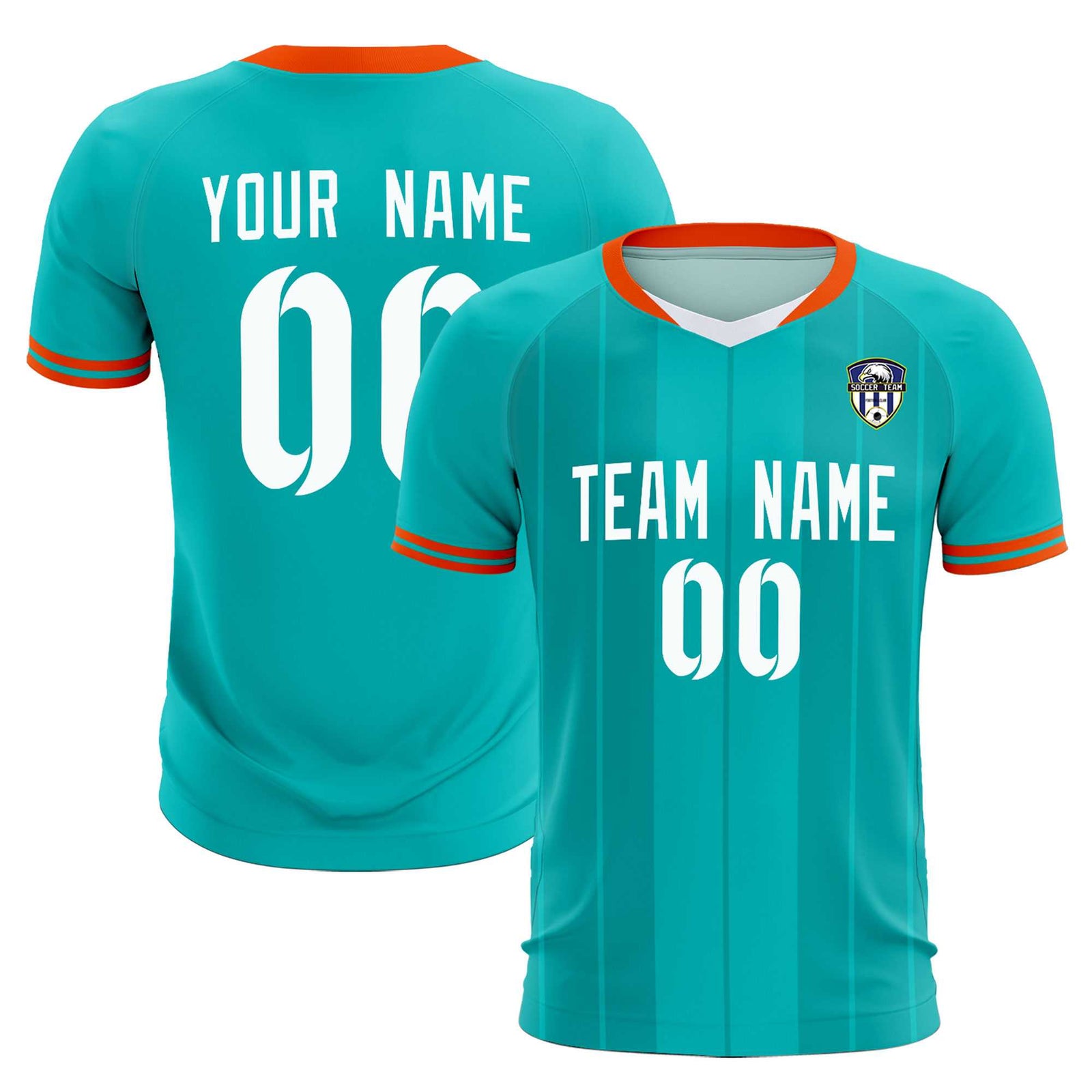 Custom Green Classic Striped Personalized Soccer Tops/Sets Jersey