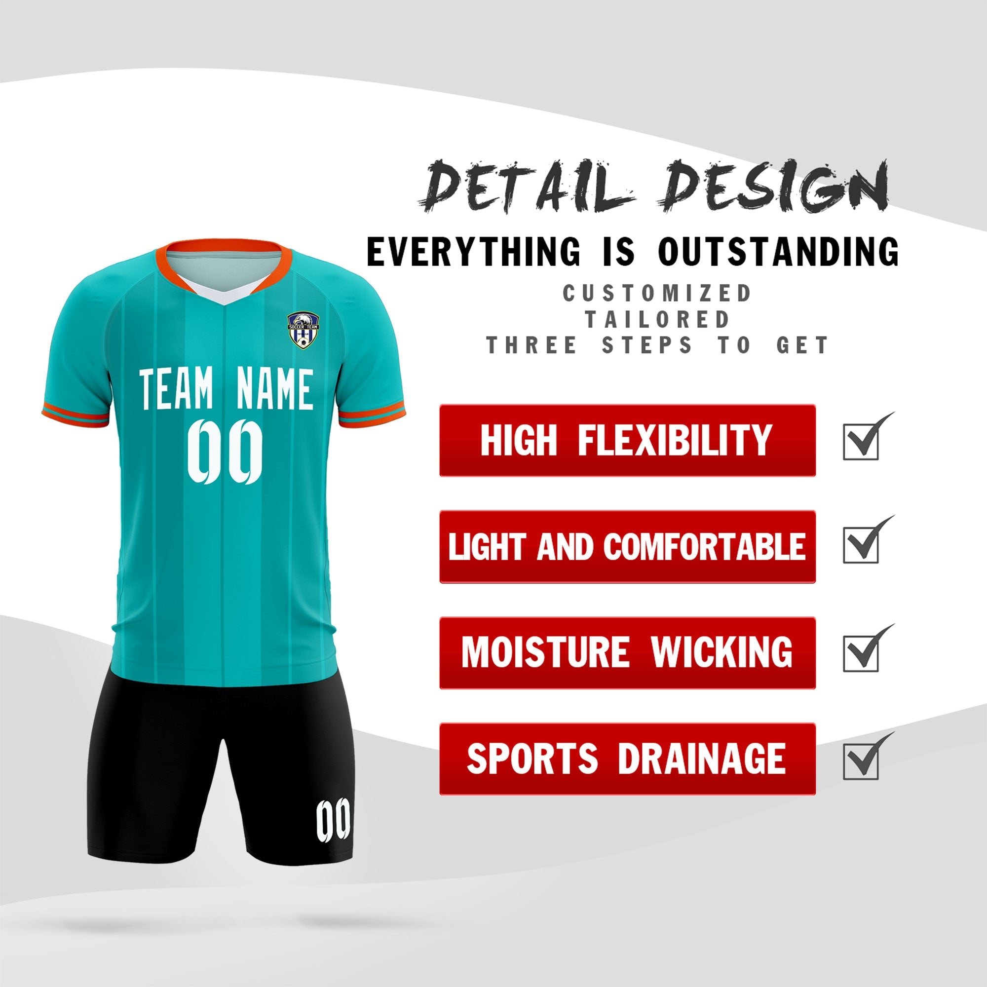 Custom Green Classic Striped Personalized Soccer Tops/Sets Jersey