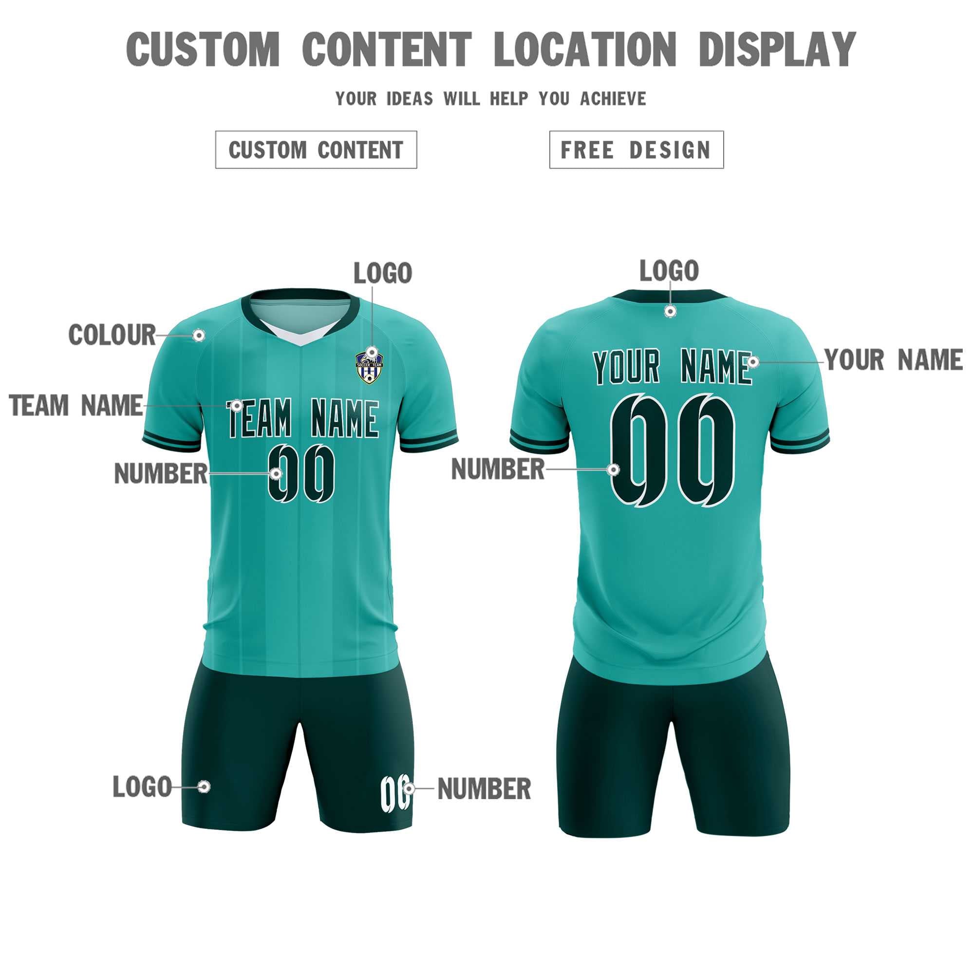 Custom Bright Green Classic Striped Personalized Soccer Tops/Sets Jersey