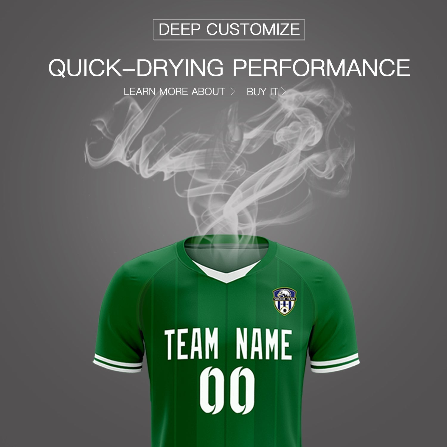 Custom Kelly Green Classic Striped Personalized Soccer Tops/Sets Jersey