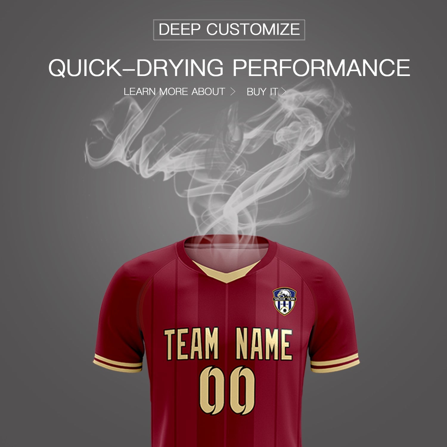 Custom Crimson Classic Striped Personalized Soccer Tops/Sets Jersey