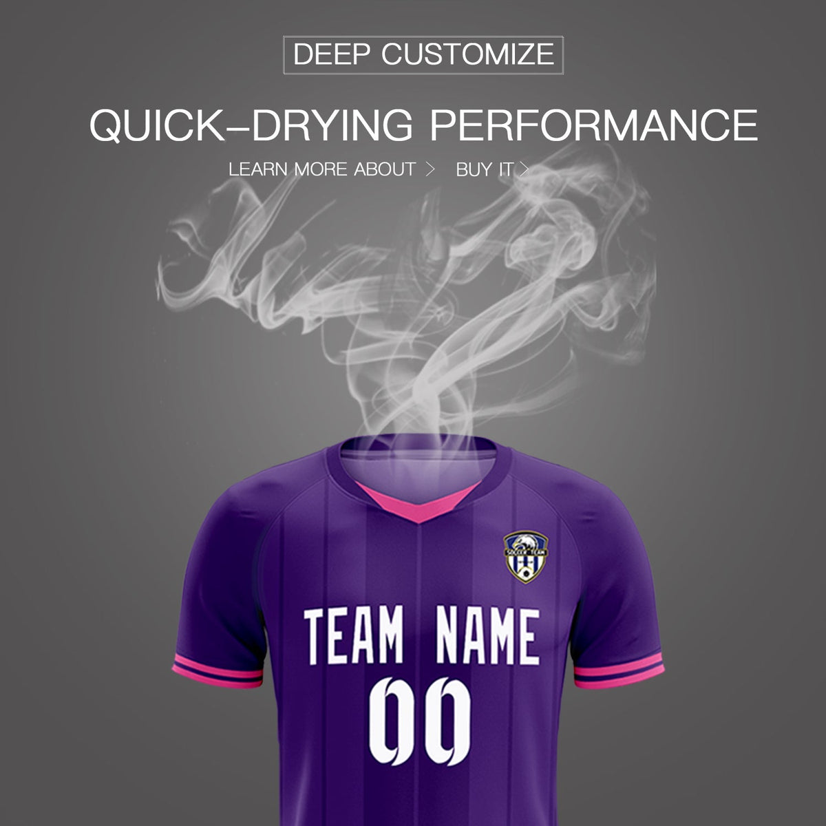 Custom Purple Classic Striped Personalized Soccer Tops/Sets Jersey