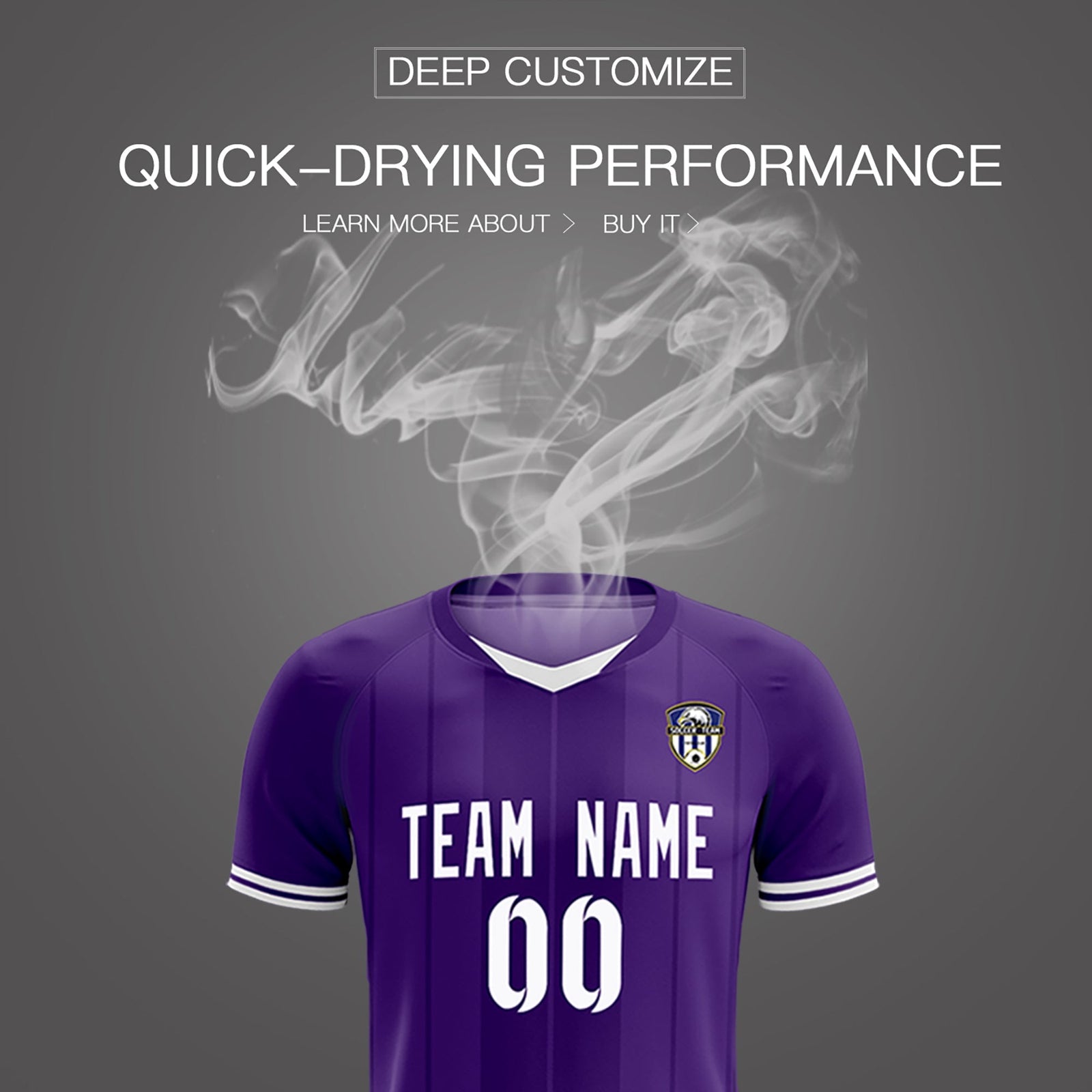 Custom Purple Classic Striped Personalized Soccer Tops/Sets Jersey