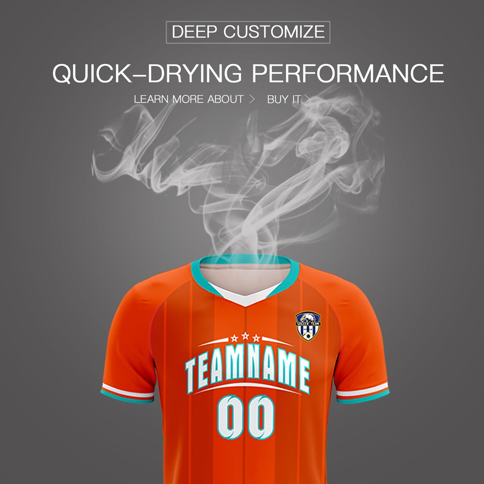Custom Orange Classic Striped Personalized Soccer Tops/Sets Jersey