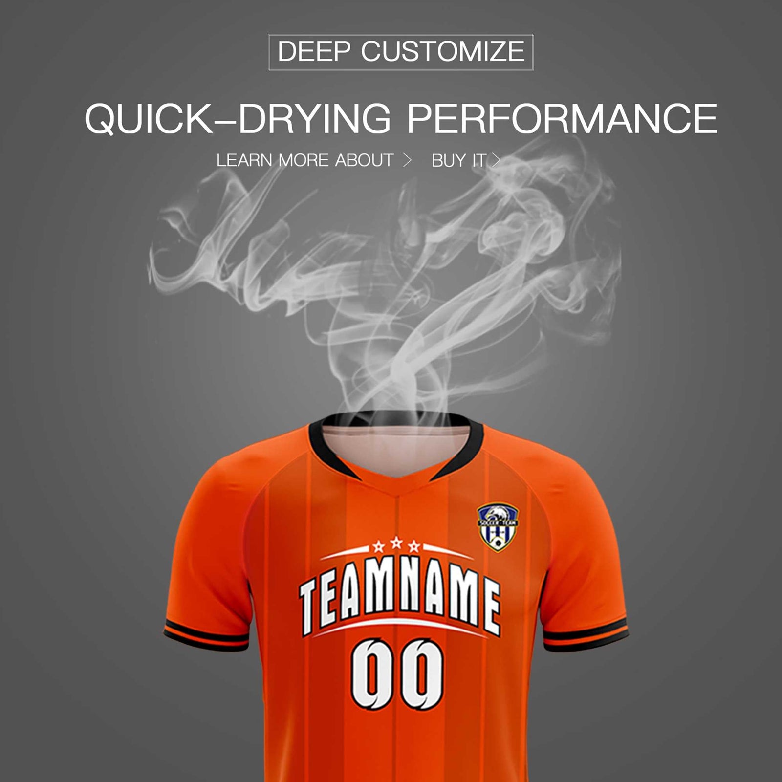 Custom Orange Classic Striped Personalized Soccer Tops/Sets Jersey