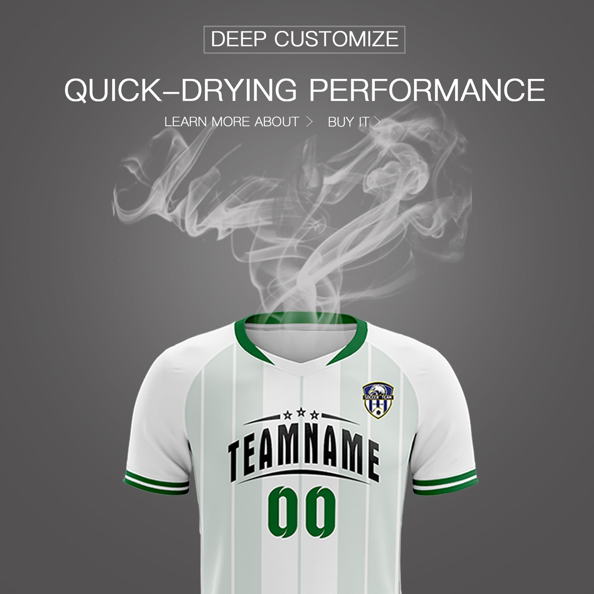 Custom White Classic Striped Personalized Soccer Tops/Sets Jersey