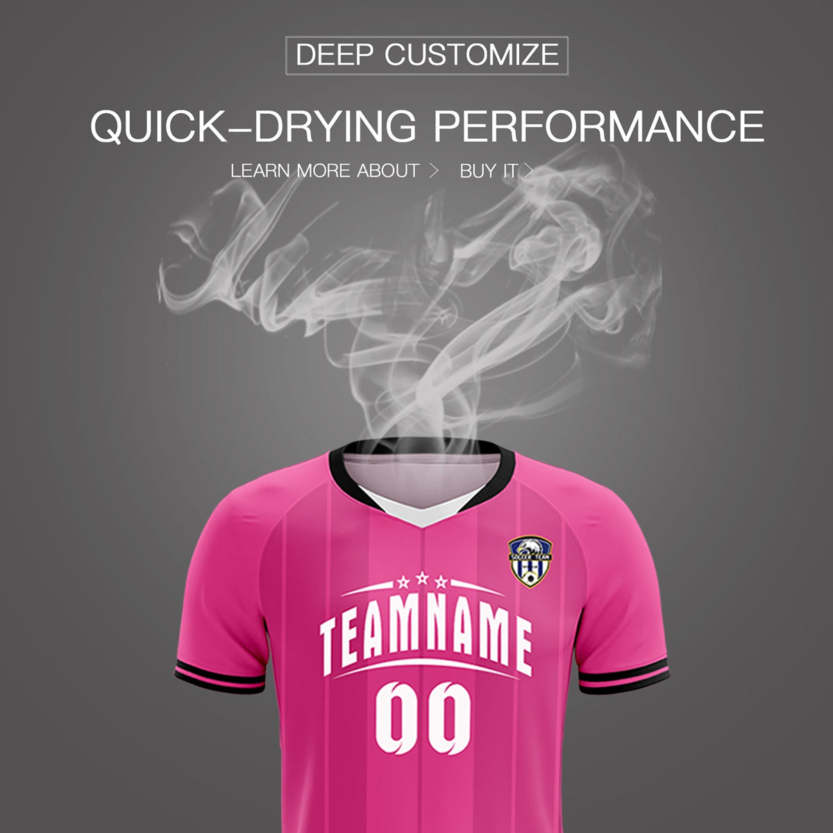 Custom Pink Classic Striped Personalized Soccer Tops/Sets Jersey