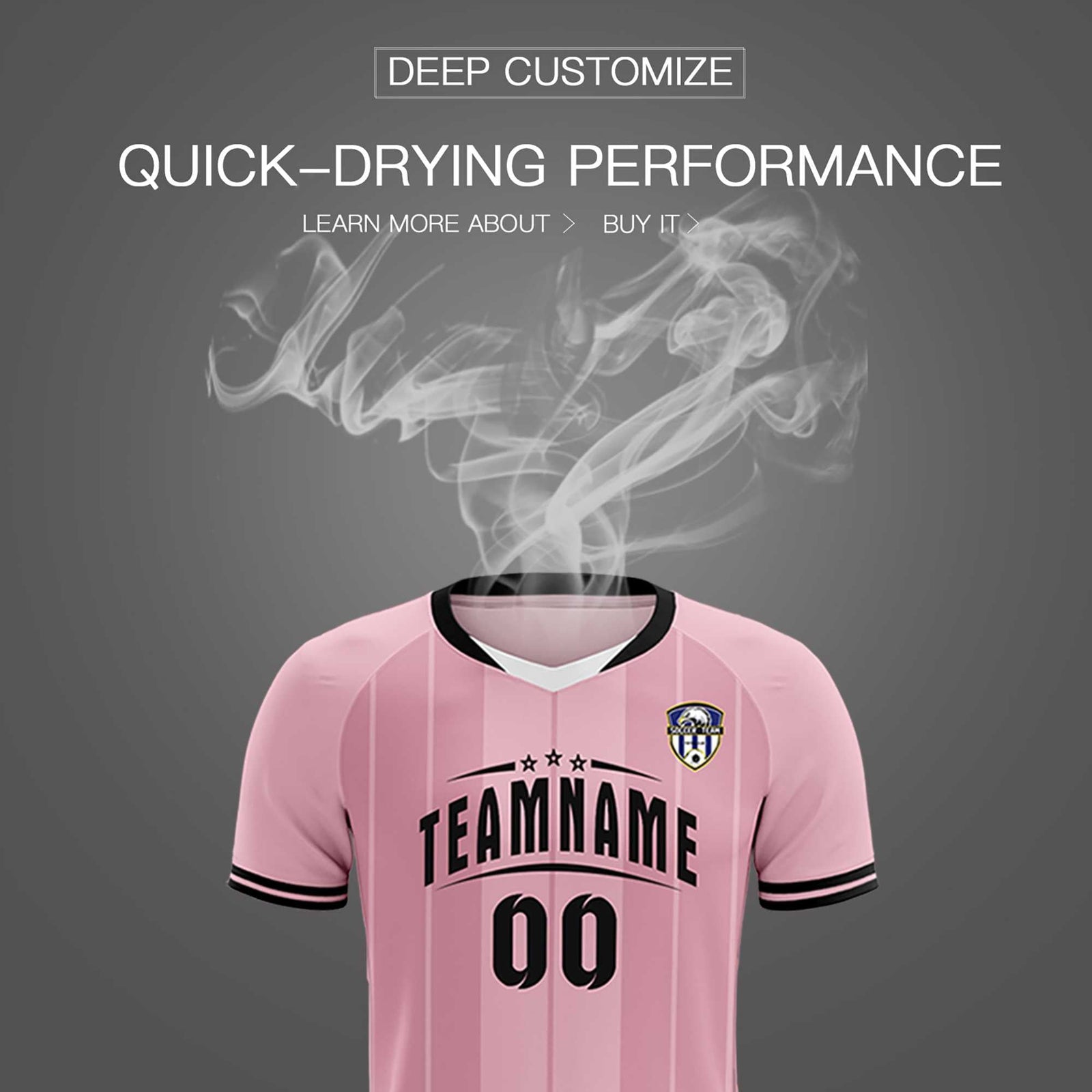 Custom Light Pink Classic Striped Personalized Soccer Tops/Sets Jersey