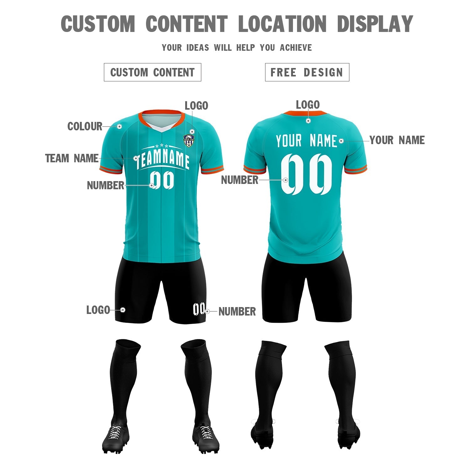 Custom Green Classic Striped Personalized Soccer Tops/Sets Jersey