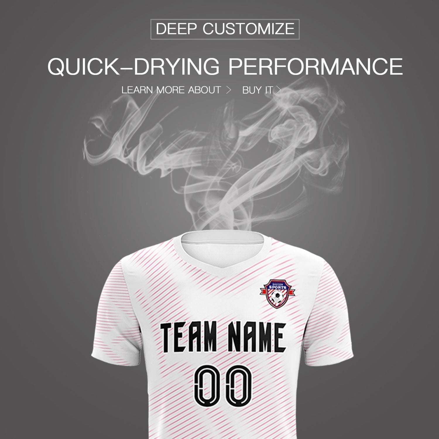 Custom White Pink Training Uniform For Men Soccer Sets Jersey
