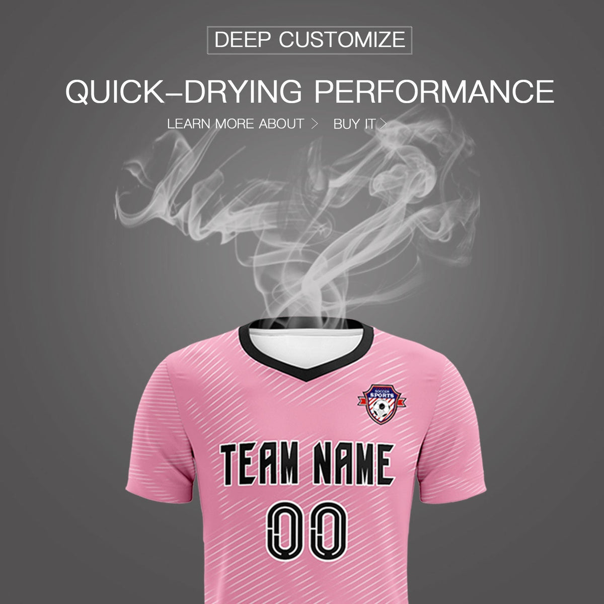 Custom Light Pink White Training Uniform For Men Soccer Sets Jersey