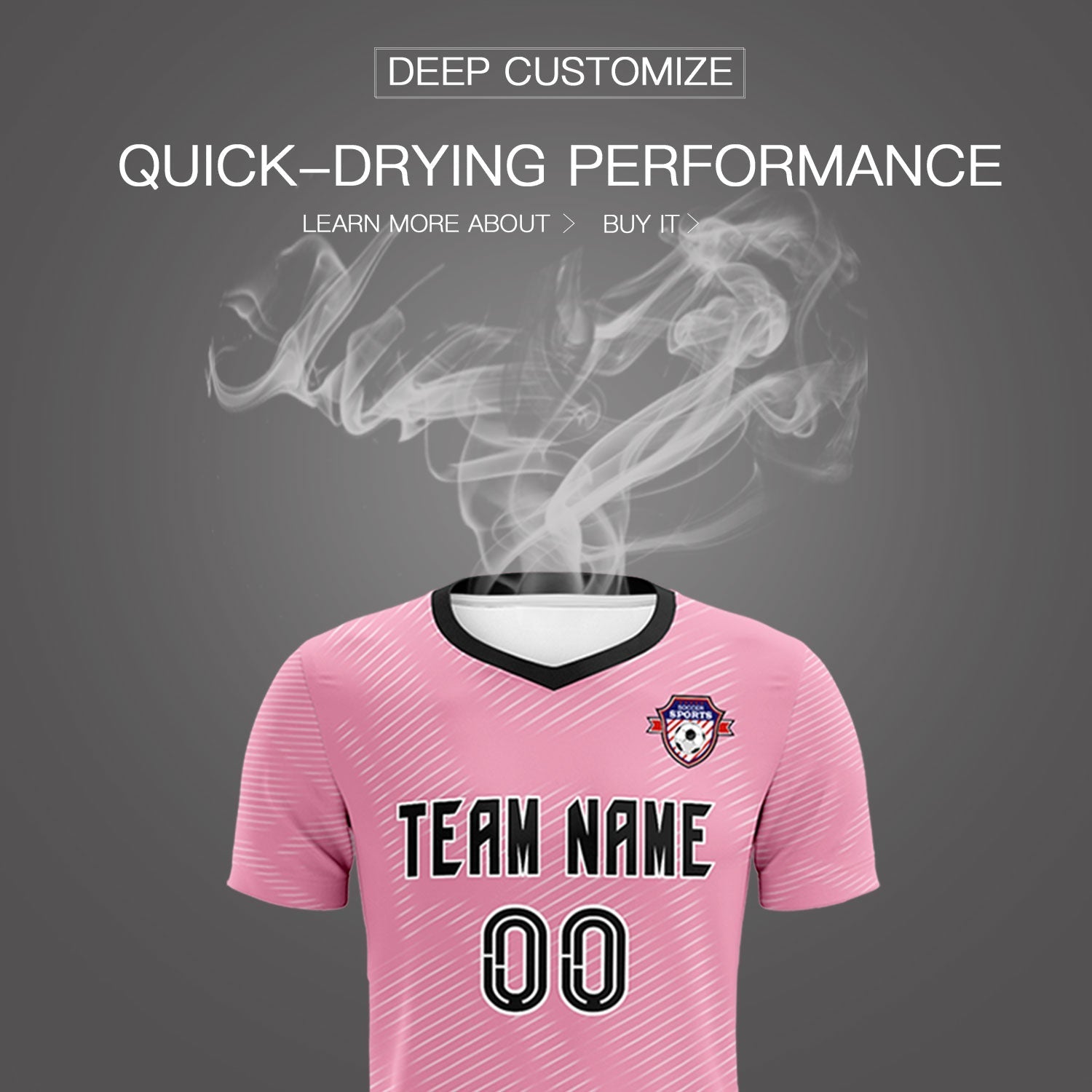 Custom Light Pink White Training Uniform For Men Soccer Sets Jersey