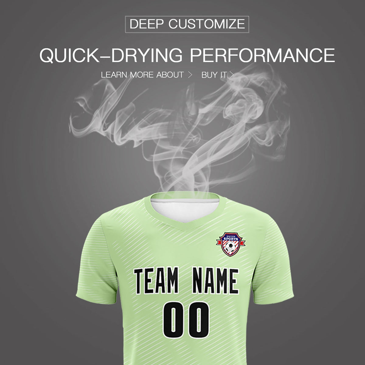 Custom Green White Training Uniform For Men Soccer Sets Jersey