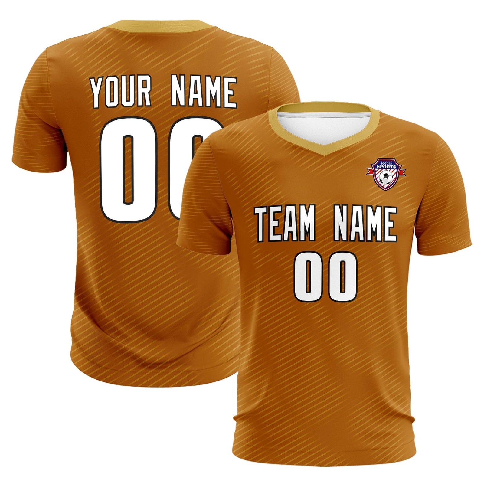 Custom Light Brown Khaki Training Uniform For Men Soccer Sets Jersey