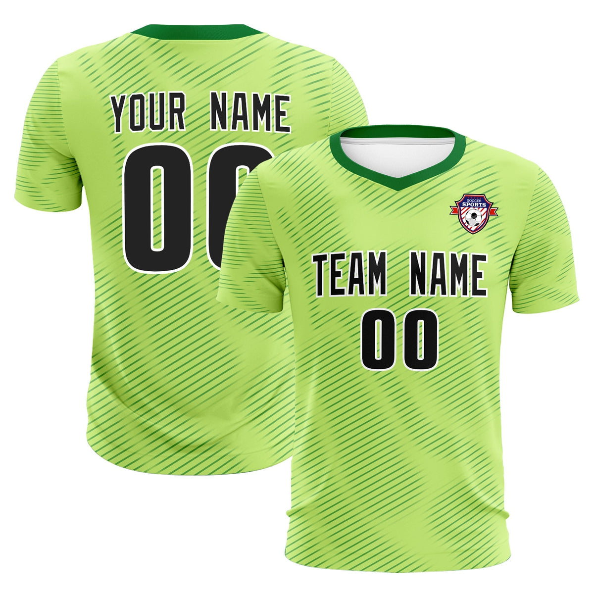 Custom Green Kelly Green Training Uniform For Men Soccer Sets Jersey